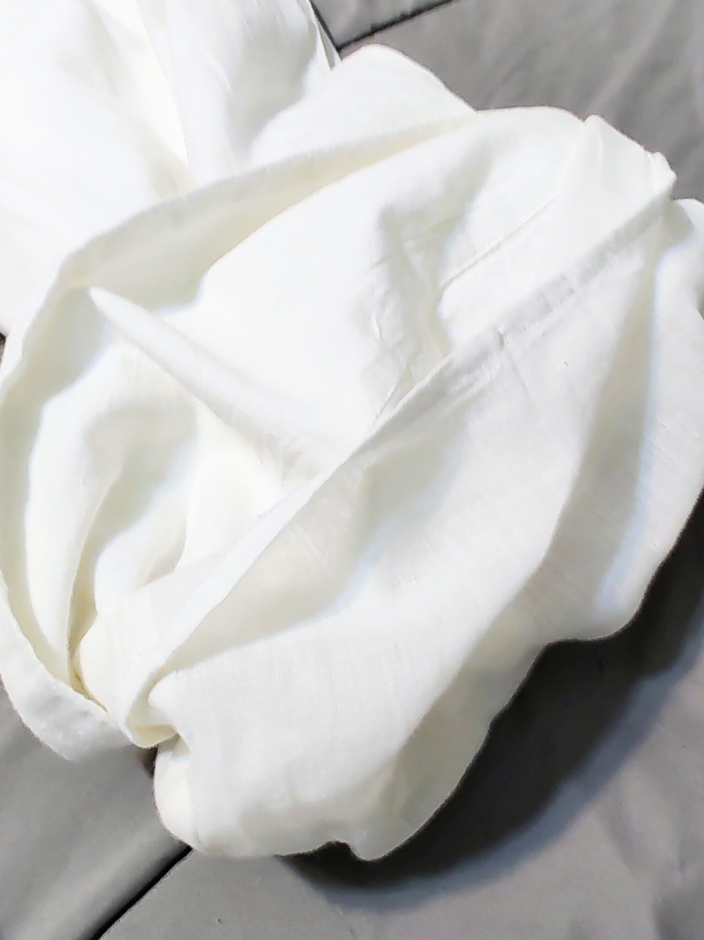 Women's Wide Leg Drawstring Pants in Ivory - Picture 5 of 6